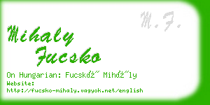 mihaly fucsko business card